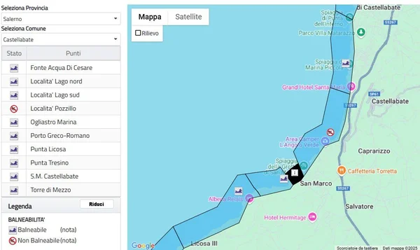 Immagine per Castellabate, stop alla balneazione nella famosa spiaggia del Pozzillo: ecco cosa sta succedendo